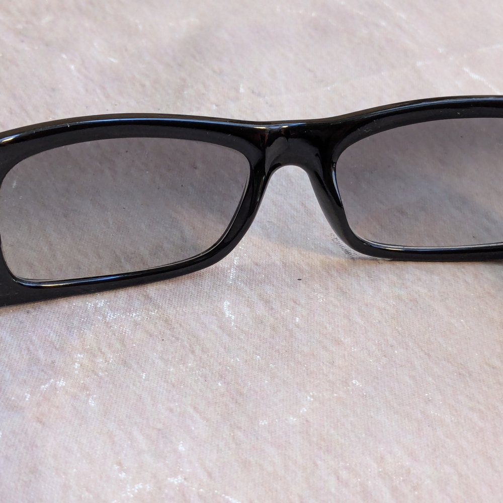 Versace Black Rectangular Sunglasses - image 7